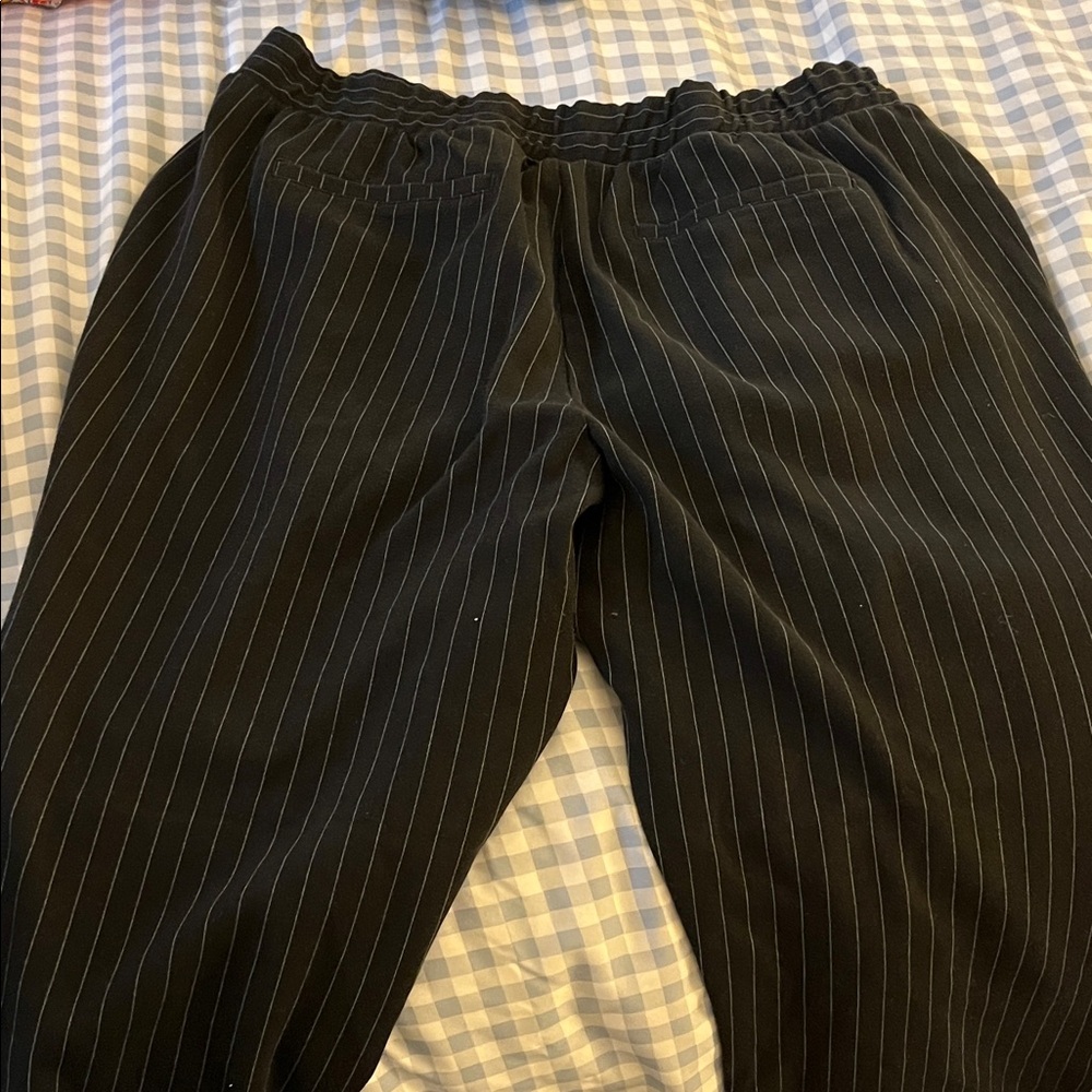 Black Pinstripe woMen's Pants - Picture 4 of 4